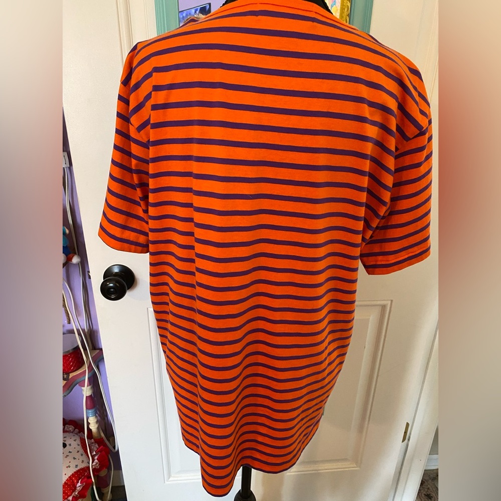 Ralph Lauren Orange and Purple Striped Tee - Picture 5 of 7